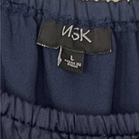 ✅MSK Elegant Navy Blue Women's Top with Ruffled Sleeves - Picture 7 of 8